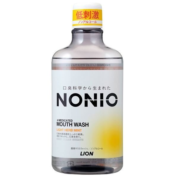 LION Nonio Ополаскиватель для полости рта с длительным освежающим эффектом легкий мятный вкус, 600 мл