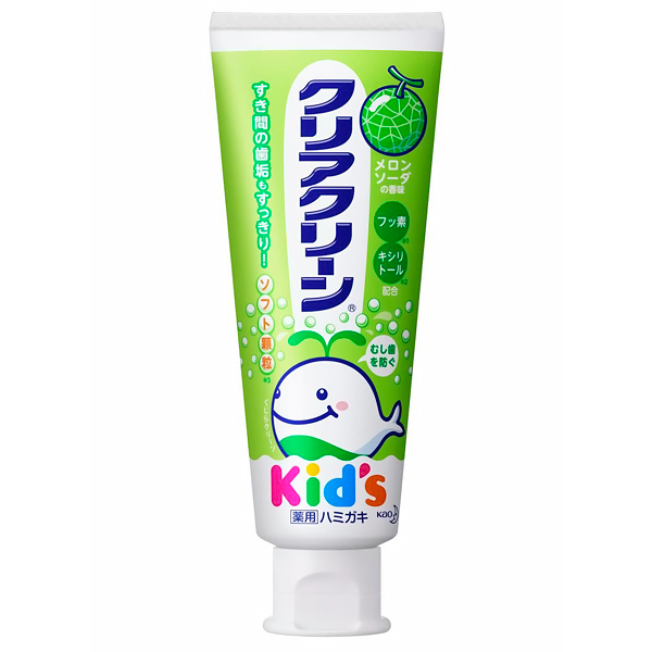 КAO Clear Clean Дет. Зуб. паста с мягкими микрогранул. для деликатной чистки зубов, дыня, 70 гр